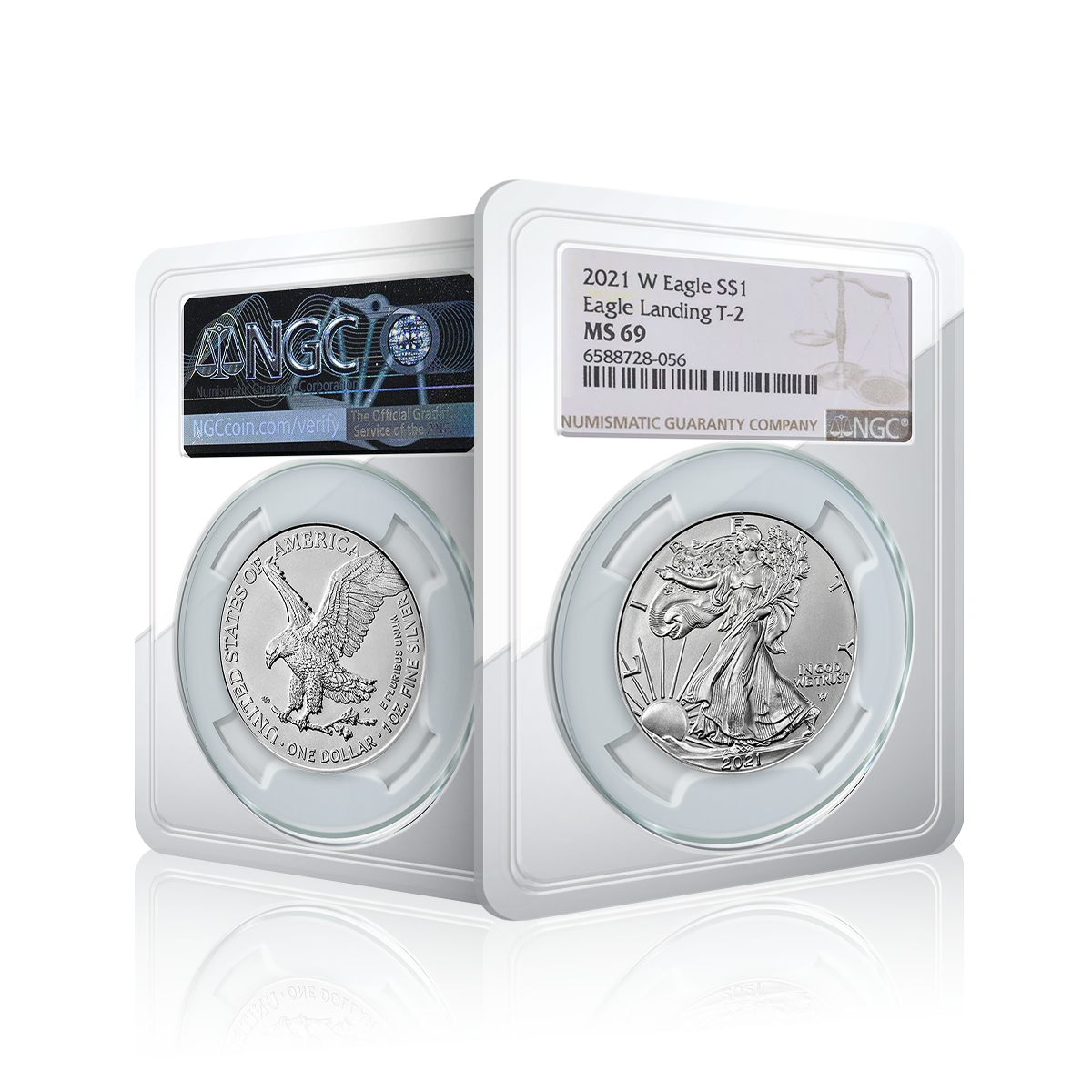 1oz Silver US Eagle 2021 NGC Graded (MS69)