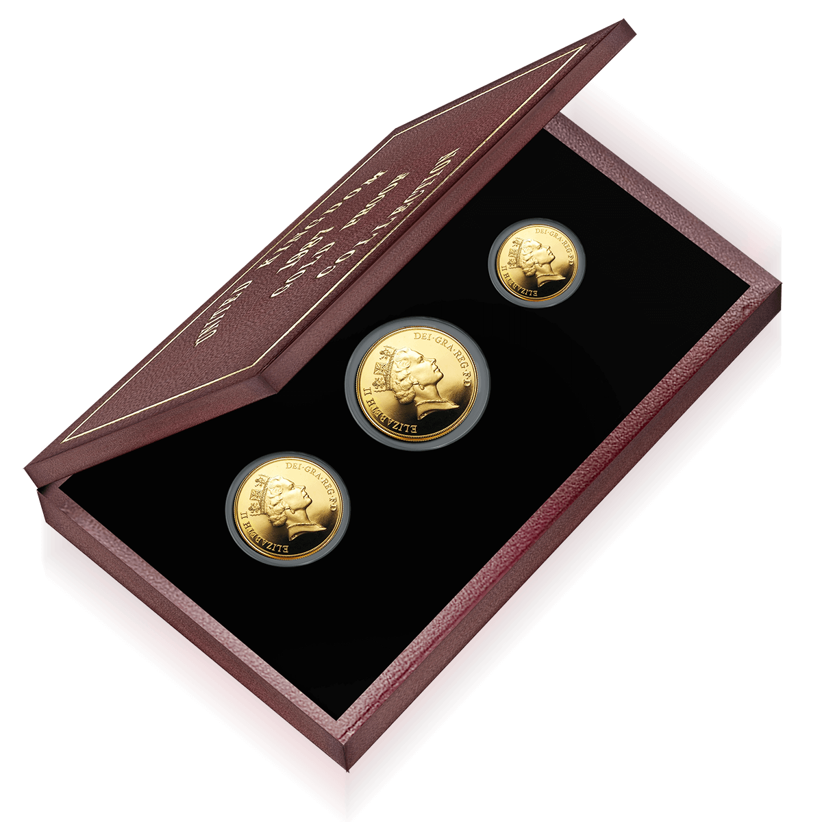 1987 UK Gold Proof Sovereigns (3 Coin Box Set)