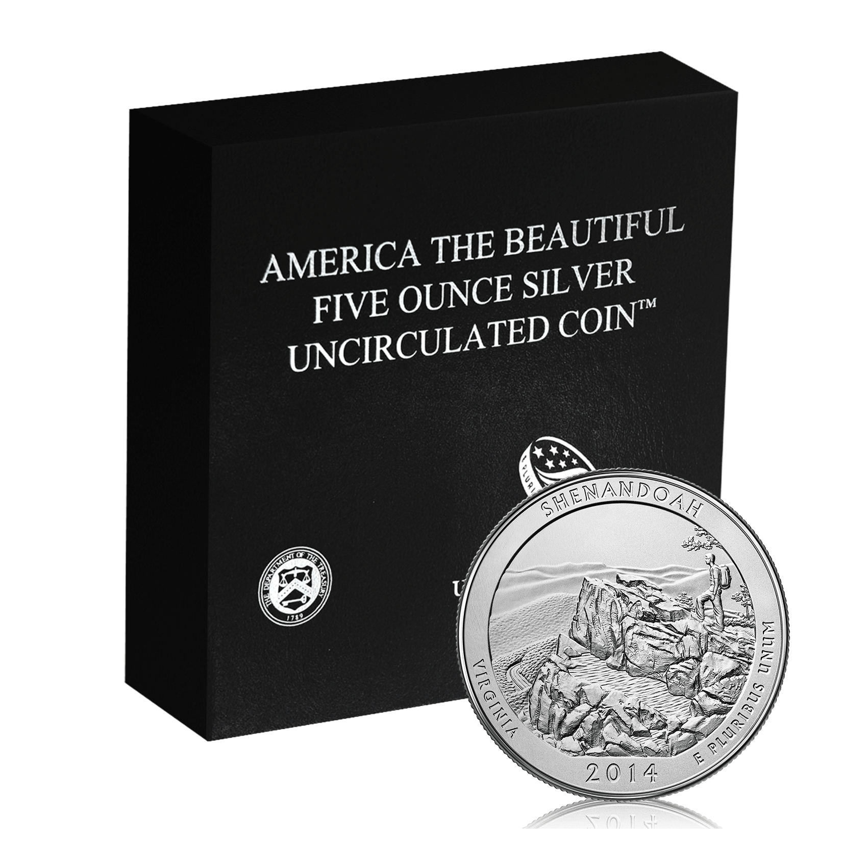 5 oz Silver ATB Shenandoah National Park- Virginia Box Set (2014)
