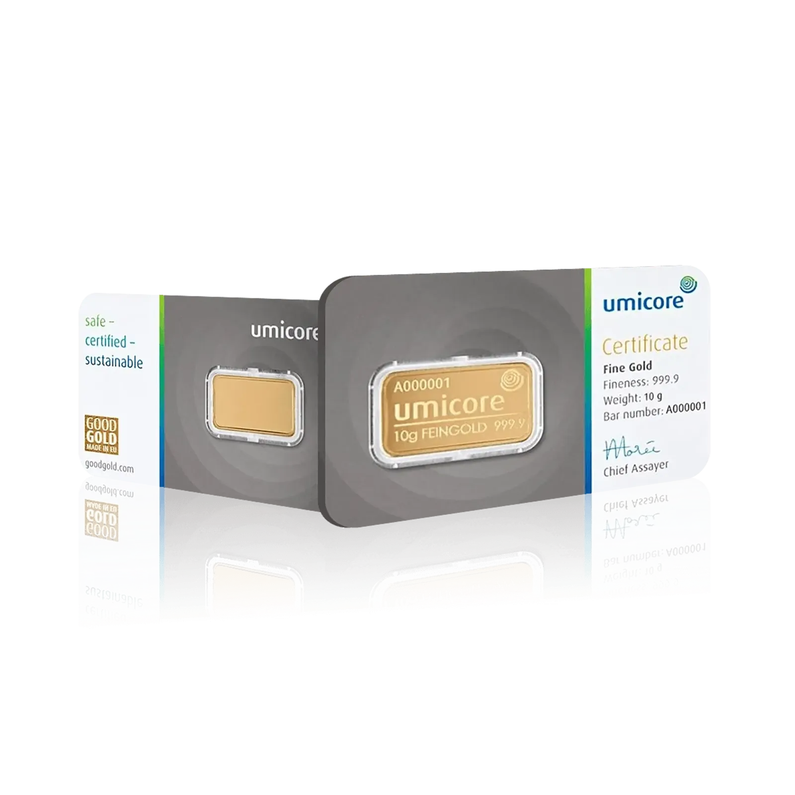 100g Umicore Investment Gold Bar (999.9)