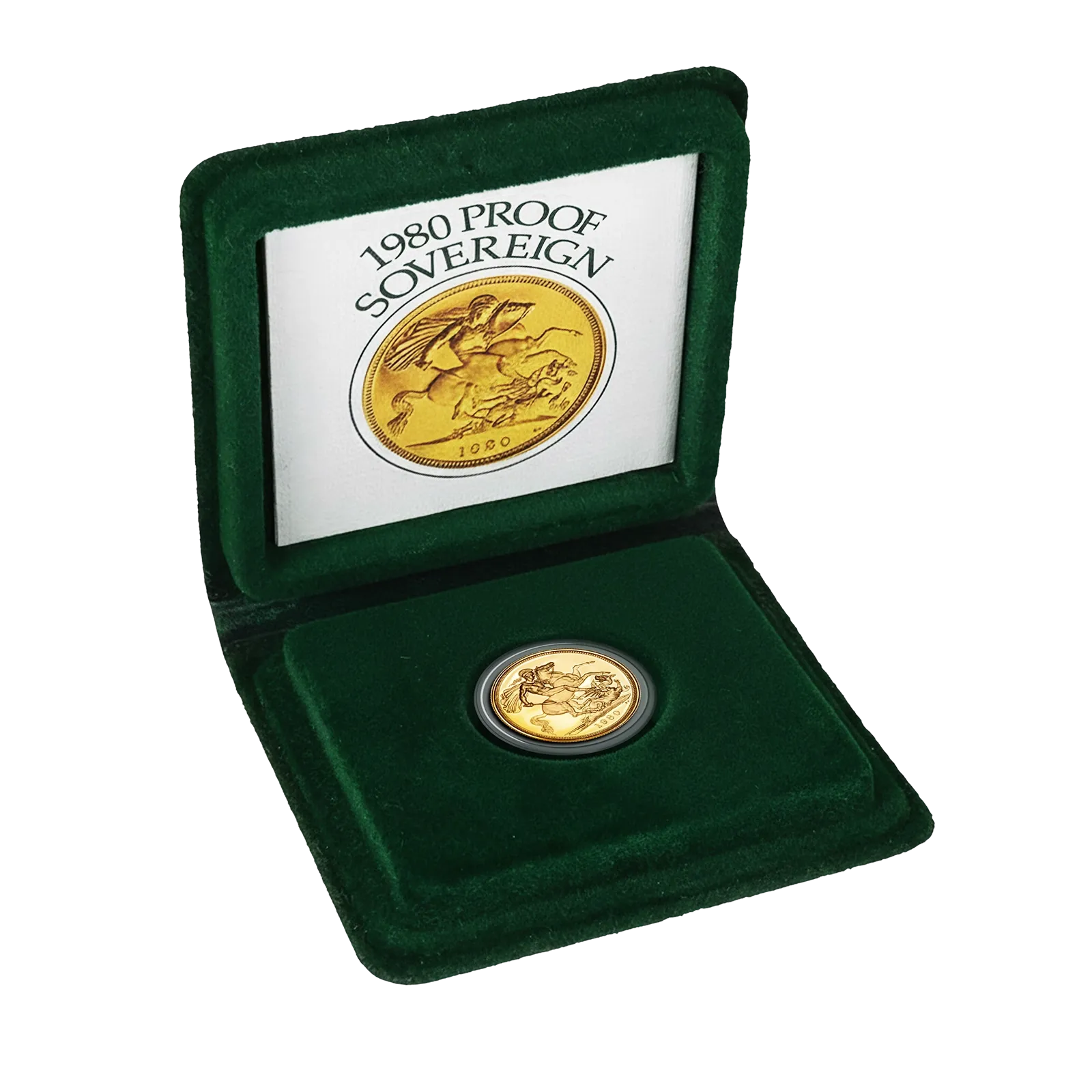 Preowned Gold Sovereign Elizabeth II Proof Box Set (1980)