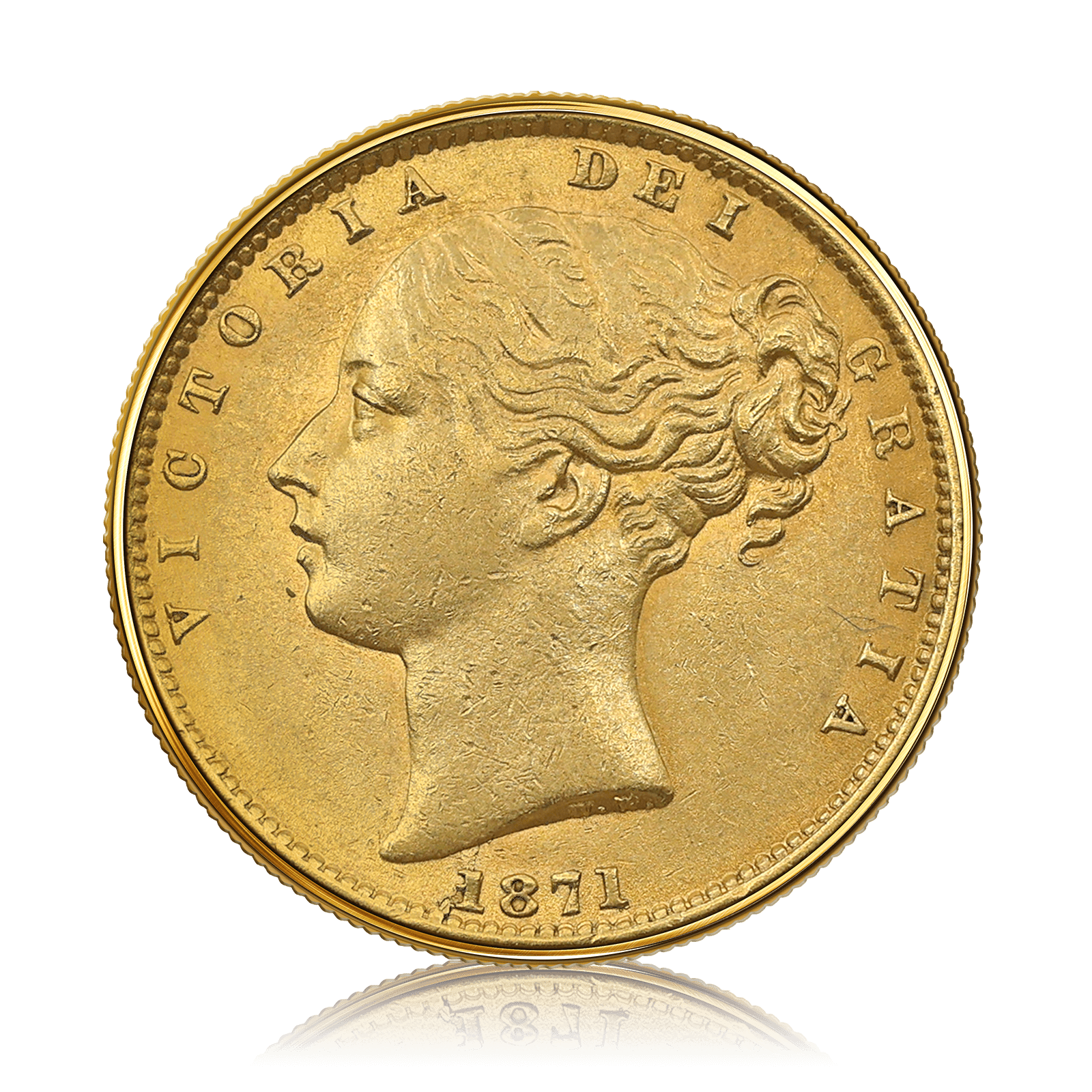 Half Gold Sovereign Queen Victoria Young Head Shield (1871-1887)