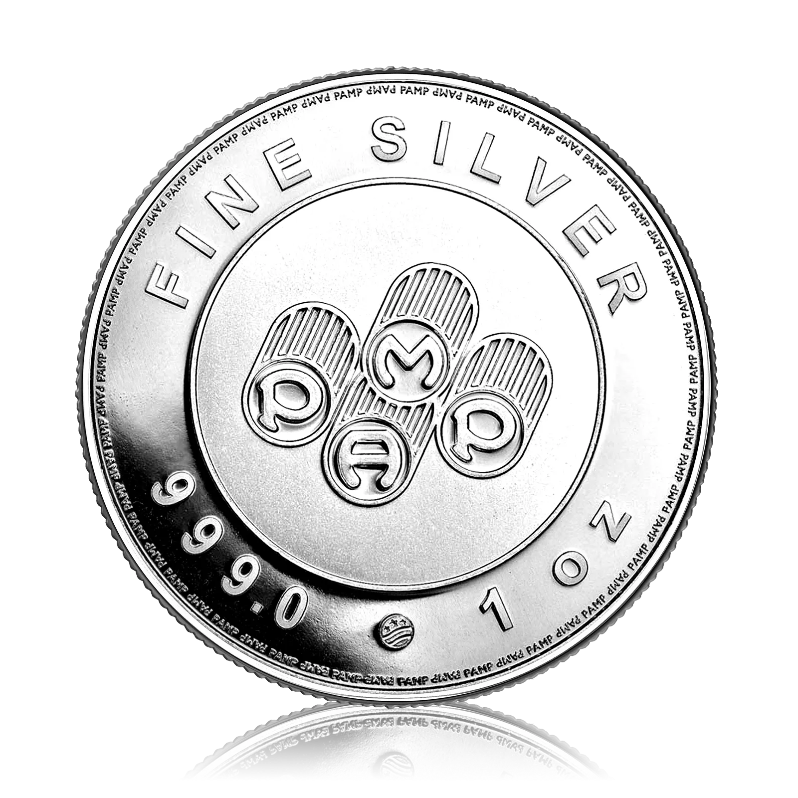 1 Oz Silver PAMP Minted Round