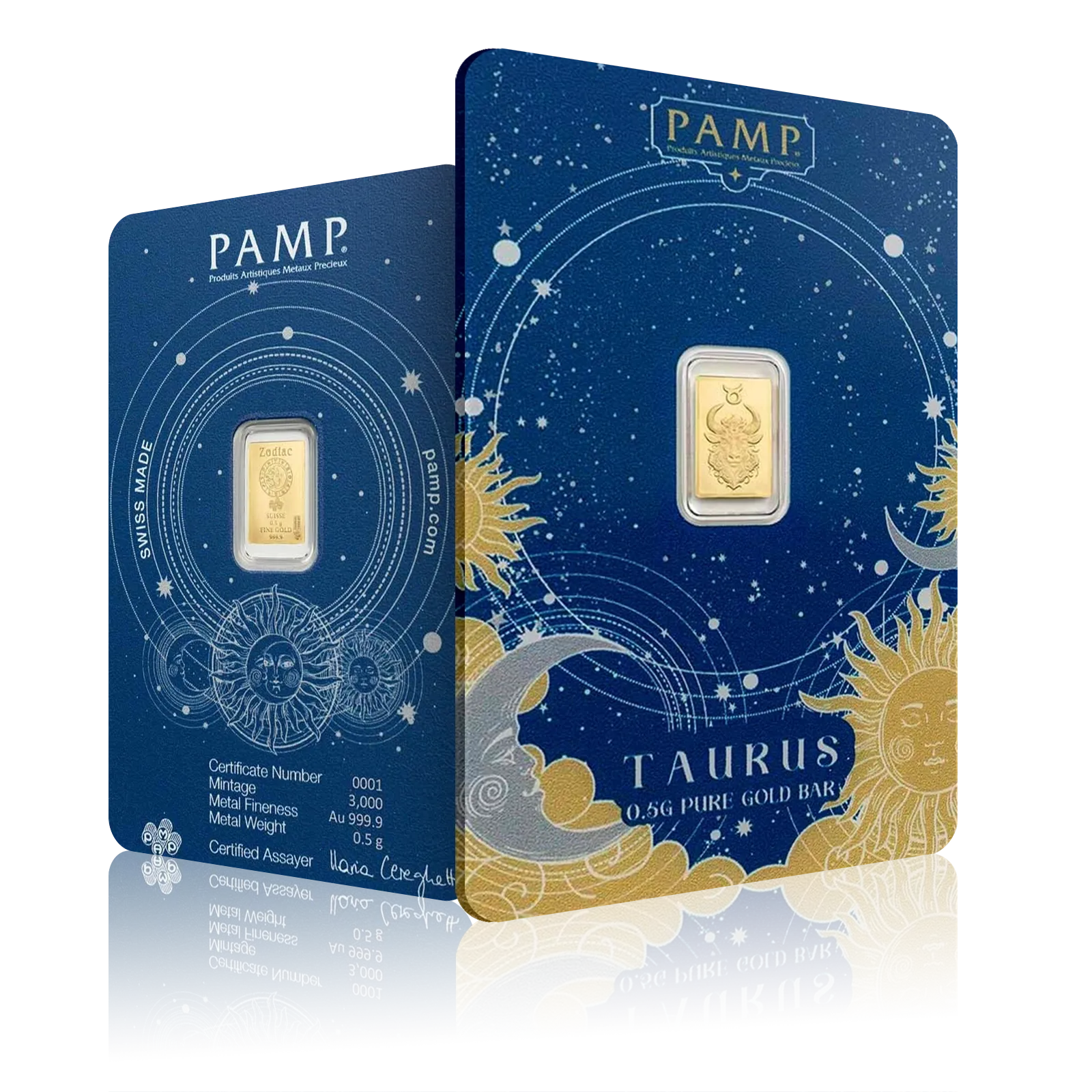 0.5g PAMP Zodiacs Taurus Gold Bar