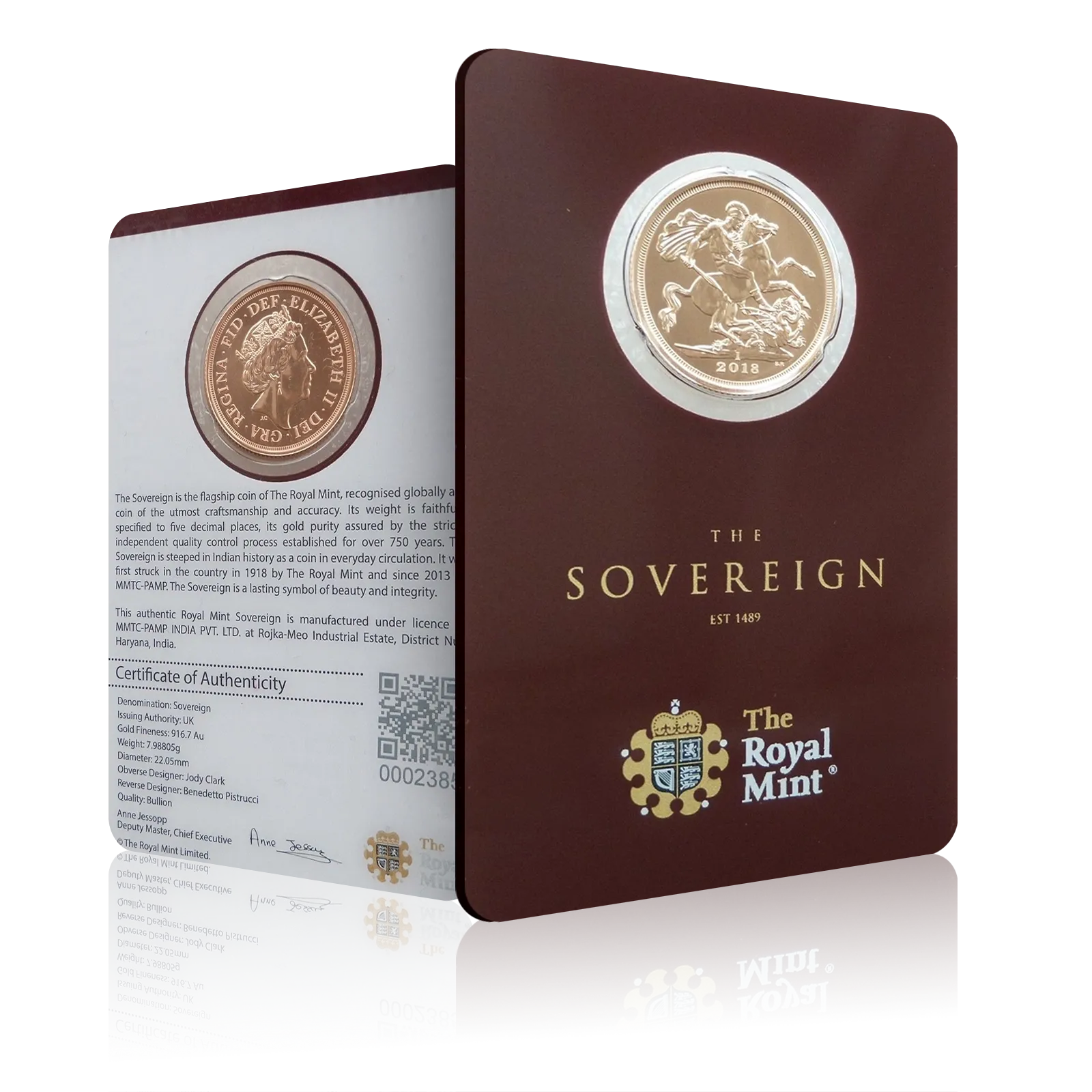 Gold Sovereign Queen Elizabeth II Fifth Portrait (2018)