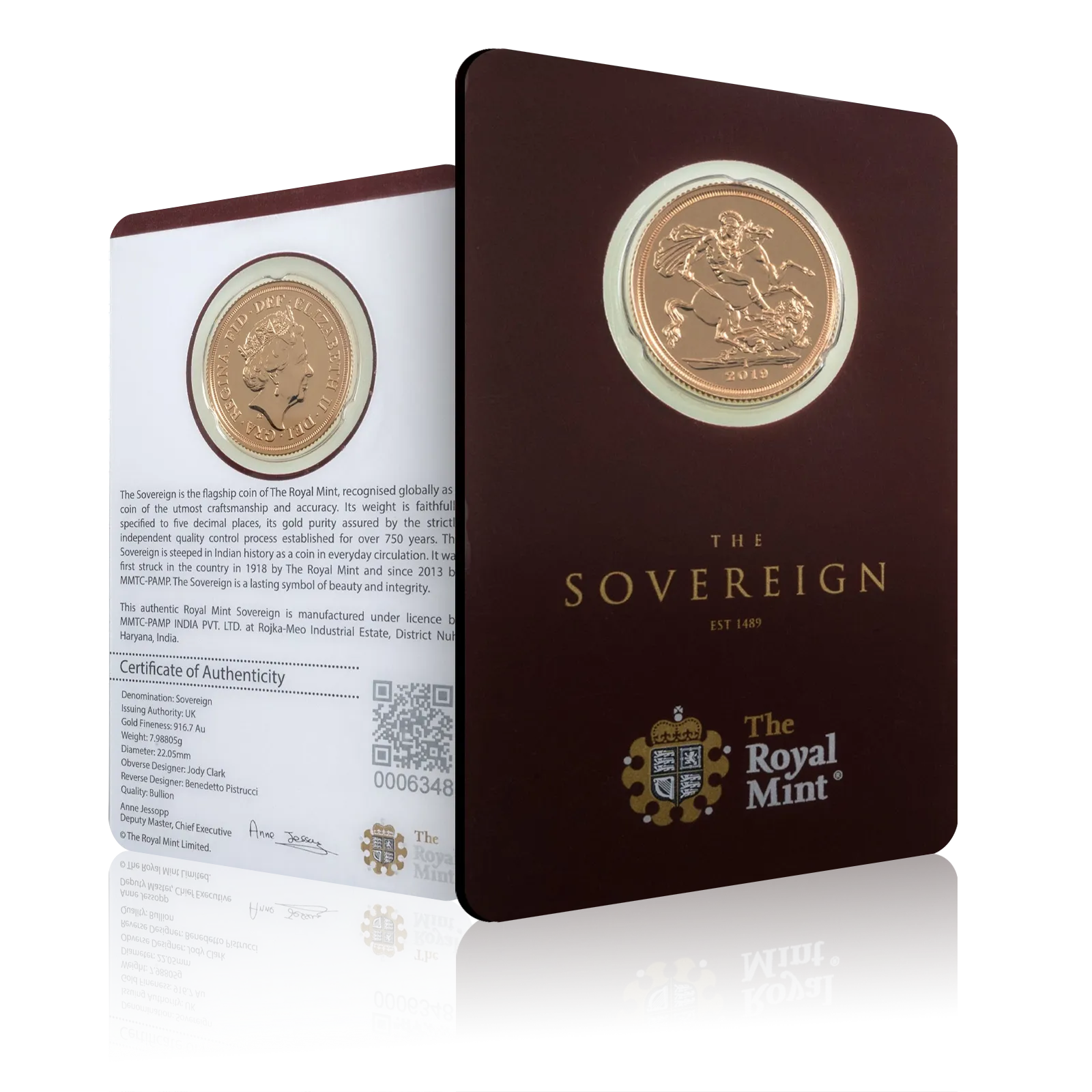 Gold Sovereign Queen Elizabeth II Fifth Portrait (2019)