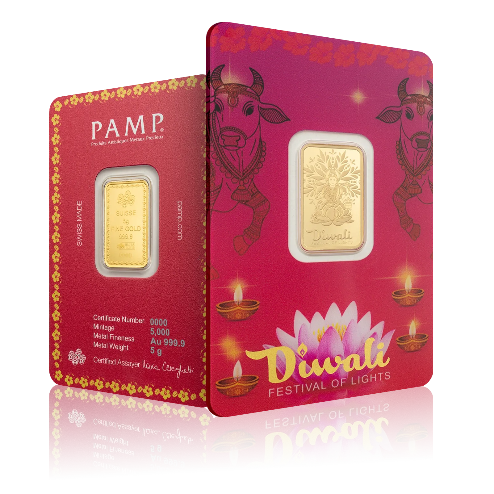 5g Gold PAMP Diwali Lakshmi and Sacred Cow